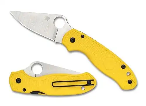Spyderco Knives Para 3 Salt Lightweight C223PYL Yellow FRN Magnacut Stainless Pocket Knife